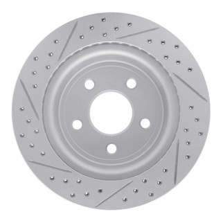 R1 08-10 Chevrolet Cobalt Rear Right Drilled & Slotted Geo-Carbon Rotor