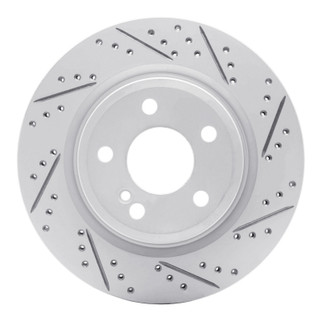 R1 14-19 Mercedes-Benz Cla250 Rear Right Drilled & Slotted Geo-Carbon Rotor