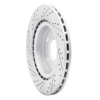 R1 14-19 Mercedes-Benz Cla250 Rear Right Drilled & Slotted Geo-Carbon Rotor