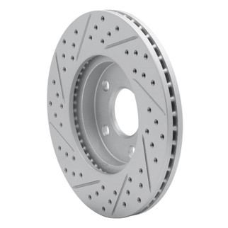 R1 07-10 Chevrolet Cobalt Front Right Drilled & Slotted Geo-Carbon Rotor