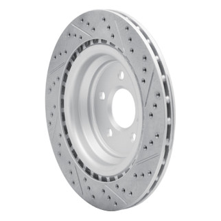 R1 12-19 Mercedes-Benz Gle43 AMG Rear Left Drilled & Slotted Geo-Carbon Rotor