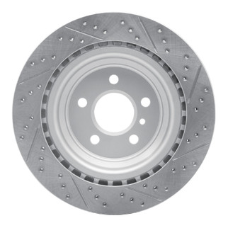 R1 12-19 Mercedes-Benz Gle43 AMG Rear Left Drilled & Slotted Geo-Carbon Rotor
