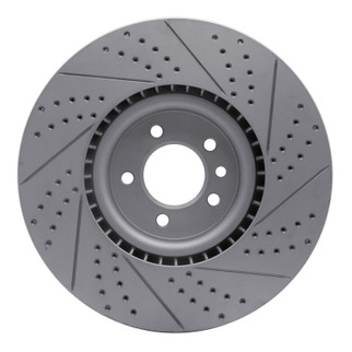 R1 10-17 Land Rover Range Rover Front Left Drilled & Slotted Geo-Carbon Rotor