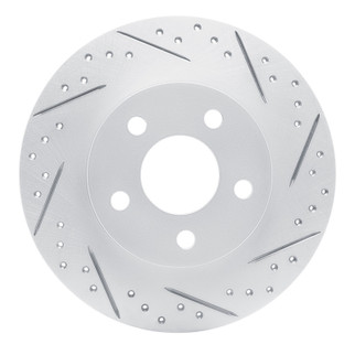 R1 98-05 Buick Park Avenue Rear Right Drilled & Slotted Geo-Carbon Rotor
