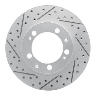 R1 89-97 Porsche 911 Front Left Drilled & Slotted Geo-Carbon Rotor