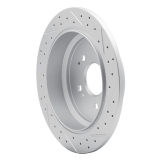 R1 05-10 Honda Odyssey Rear Left Drilled & Slotted Geo-Carbon Rotor