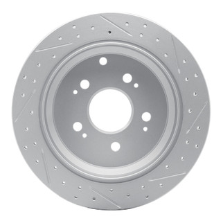 R1 05-10 Honda Odyssey Rear Left Drilled & Slotted Geo-Carbon Rotor
