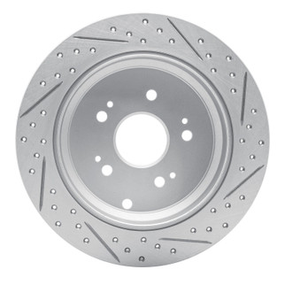 R1 05-18 Acura Rdx Rear Left Drilled & Slotted Geo-Carbon Rotor