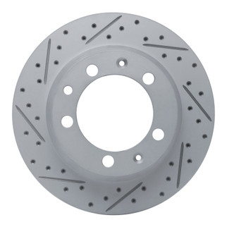 R1 77-88 Porsche 924 Rear Left Drilled & Slotted Geo-Carbon Rotor