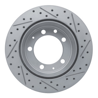 R1 77-88 Porsche 924 Rear Left Drilled & Slotted Geo-Carbon Rotor
