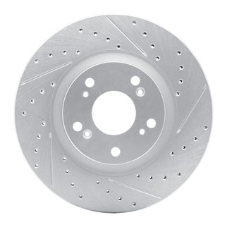 R1 02-15 Acura Csx Front Right Drilled & Slotted Geo-Carbon Rotor