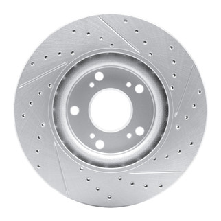 R1 02-15 Acura Rsx Front Left Drilled & Slotted Geo-Carbon Rotor