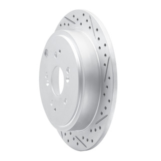 R1 01-08 Acura Mdx Rear Right Drilled & Slotted Geo-Carbon Rotor