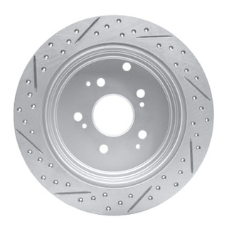 R1 01-08 Acura Mdx Rear Right Drilled & Slotted Geo-Carbon Rotor