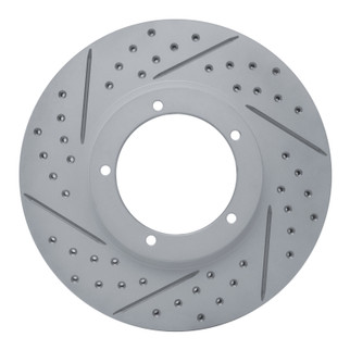 R1 67-88 Porsche 944 Excl Turbo Front Left Drilled & Slotted Geo-Carbon Rotor