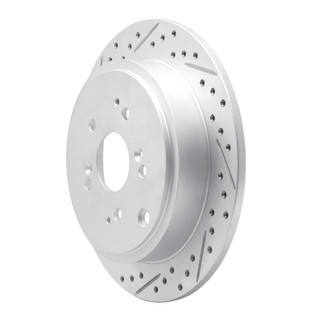 R1 01-08 Acura Mdx Rear Left Drilled & Slotted Geo-Carbon Rotor