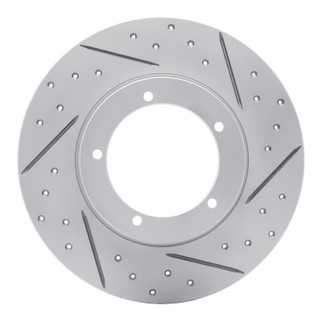 R1 65-76 Porsche 911 Front Right Drilled & Slotted Geo-Carbon Rotor