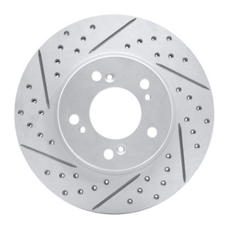 R1 91-01 Acura Legend Front Left Drilled & Slotted Geo-Carbon Rotor