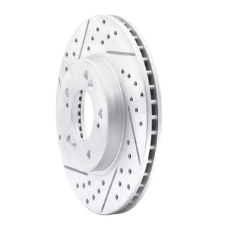 R1 91-01 Acura Legend Front Left Drilled & Slotted Geo-Carbon Rotor