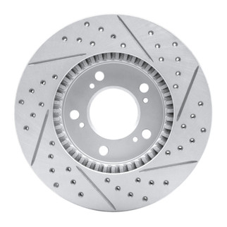 R1 91-01 Acura Legend Front Left Drilled & Slotted Geo-Carbon Rotor