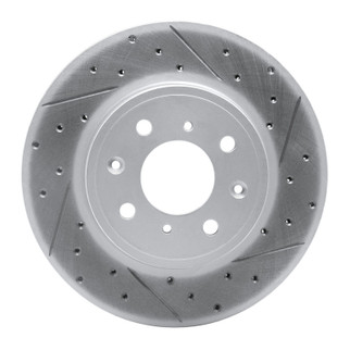 R1 15-20 Honda Fit (Mexico) Front Right Drilled & Slotted Geo-Carbon Rotor