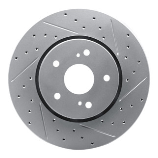 R1 10-13 Suzuki Kizashi Front Right Drilled & Slotted Geo-Carbon Rotor