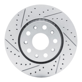 R1 18-25 Jeep Wrangler Front Left Drilled & Slotted Geo-Carbon Rotor