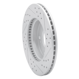 R1 12-15 Acura Ilx Front Left Drilled & Slotted Geo-Carbon Rotor
