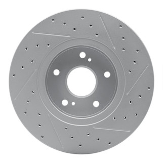 R1 10-13 Suzuki Kizashi Front Left Drilled & Slotted Geo-Carbon Rotor