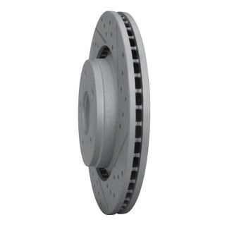 R1 12-18 Jeep Wrangler Front Right Drilled & Slotted Geo-Carbon Rotor