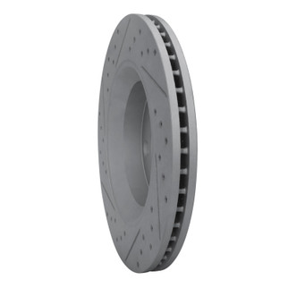 R1 12-18 Jeep Wrangler Front Right Drilled & Slotted Geo-Carbon Rotor