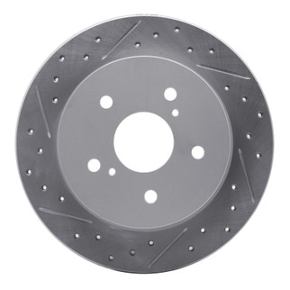 R1 10-13 Suzuki Kizashi Rear Left Drilled & Slotted Geo-Carbon Rotor