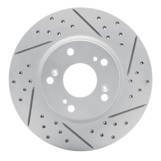 R1 03-17 Acura Ilx Front Right Drilled & Slotted Geo-Carbon Rotor