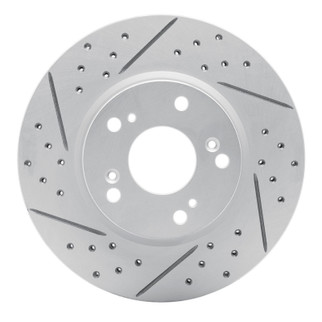 R1 03-17 Acura Ilx Front Left Drilled & Slotted Geo-Carbon Rotor