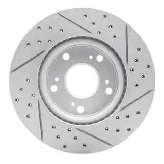 R1 03-17 Acura Ilx Front Left Drilled & Slotted Geo-Carbon Rotor