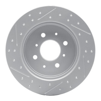 R1 01-05 Acura El Rear Right Drilled & Slotted Geo-Carbon Rotor