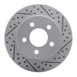 R1 99-06 Jeep Cherokee Front Right Drilled & Slotted Geo-Carbon Rotor