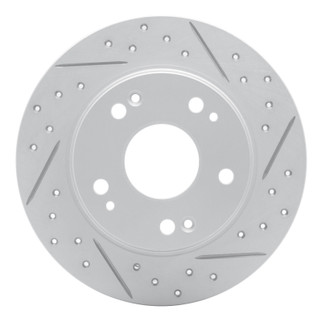 R1 03-08 Acura Tsx Rear Right Drilled & Slotted Geo-Carbon Rotor