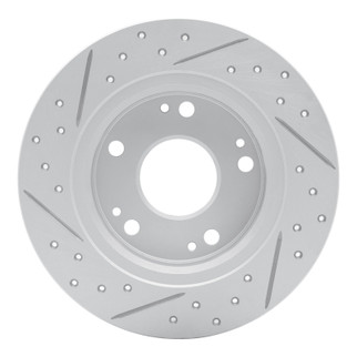 R1 03-08 Acura Tsx Rear Right Drilled & Slotted Geo-Carbon Rotor