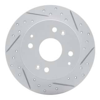 R1 98-02 Acura Cl Rear Right Drilled & Slotted Geo-Carbon Rotor