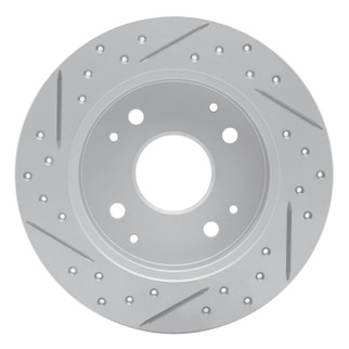 R1 98-02 Acura Cl Rear Right Drilled & Slotted Geo-Carbon Rotor