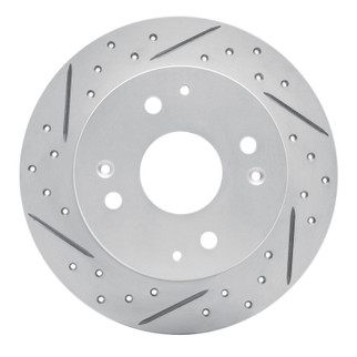 R1 98-02 Acura Cl Rear Left Drilled & Slotted Geo-Carbon Rotor