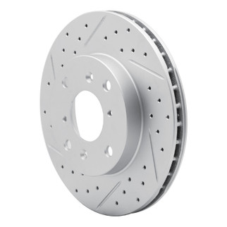 R1 98-02 Acura Cl Front Left Drilled & Slotted Geo-Carbon Rotor
