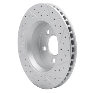 R1 07-12 Dodge Nitro Front Left Drilled & Slotted Geo-Carbon Rotor