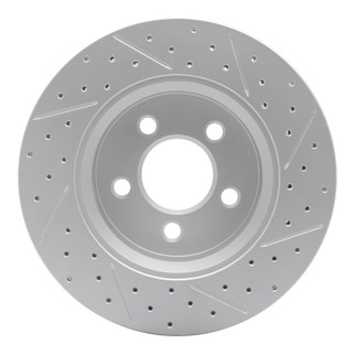 R1 07-12 Dodge Nitro Front Left Drilled & Slotted Geo-Carbon Rotor