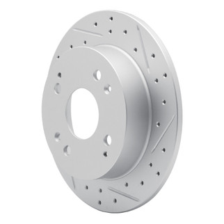 R1 92-97 Acura Cl Rear Right Drilled & Slotted Geo-Carbon Rotor