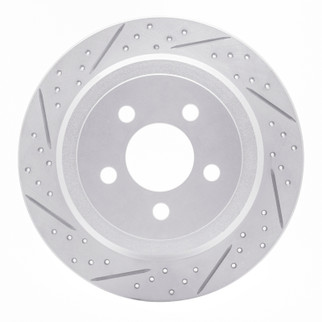 R1 07-12 Dodge Nitro Rear Left Drilled & Slotted Geo-Carbon Rotor