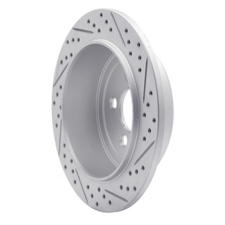 R1 07-12 Dodge Nitro Rear Left Drilled & Slotted Geo-Carbon Rotor