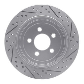 R1 07-12 Dodge Nitro Rear Left Drilled & Slotted Geo-Carbon Rotor