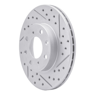 R1 86-91 Acura Integra Front Right Drilled & Slotted Geo-Carbon Rotor